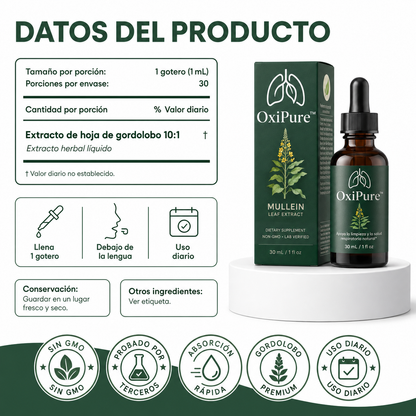 OxiPure™ Limpia y Repara tus Pulmones Naturalmente, Sin Medicamentos.