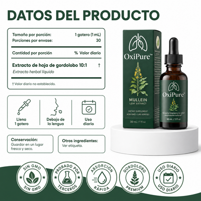 OxiPure™ Limpia y Repara tus Pulmones Naturalmente, Sin Medicamentos.